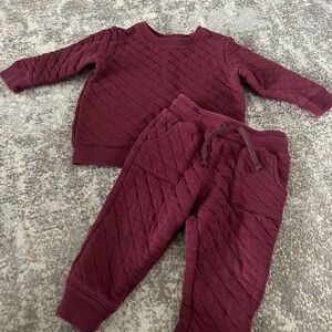 Cat & Jack Maroon Quilted Toddler Set